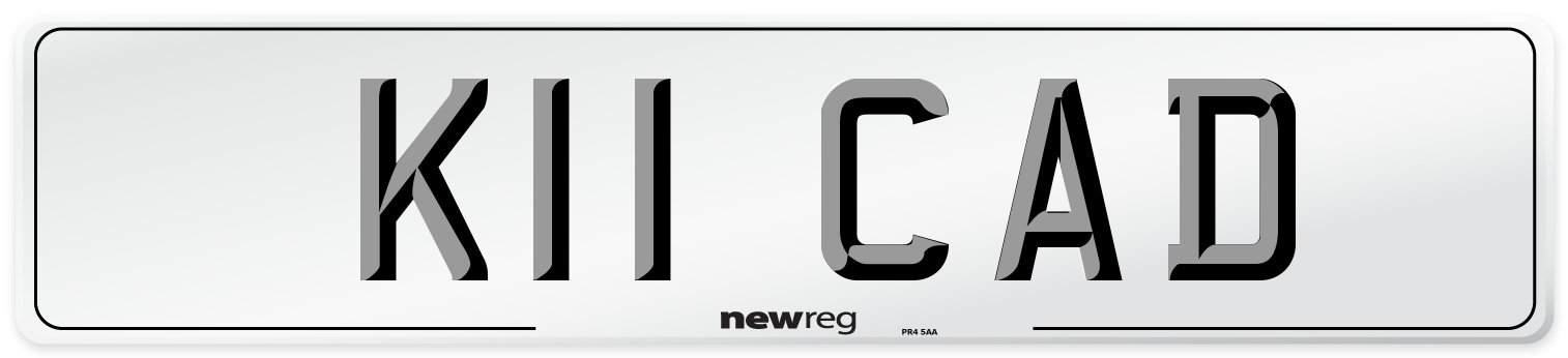 K11 CAD Number Plate from New Reg